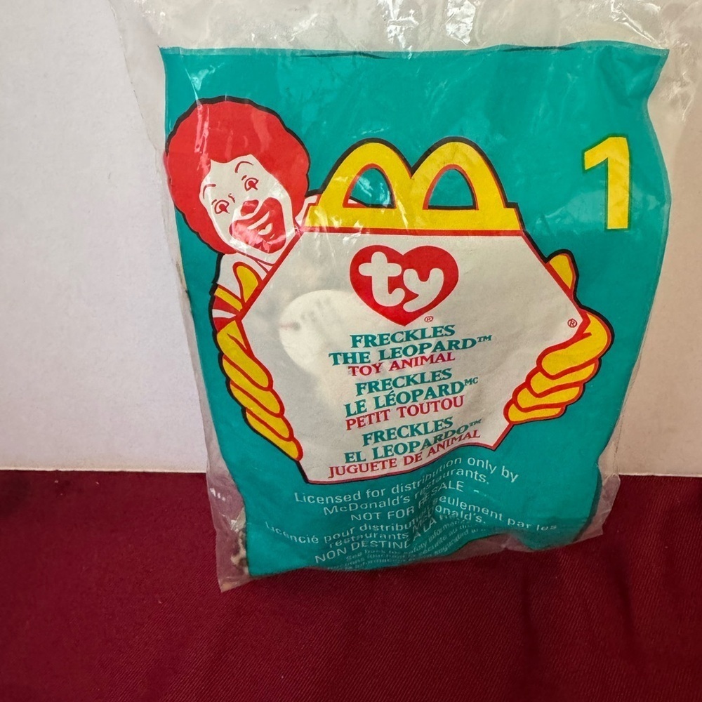 Ty Beanie Baby McDonalds Freckles The Leopard 1993 Toy Animal NEW